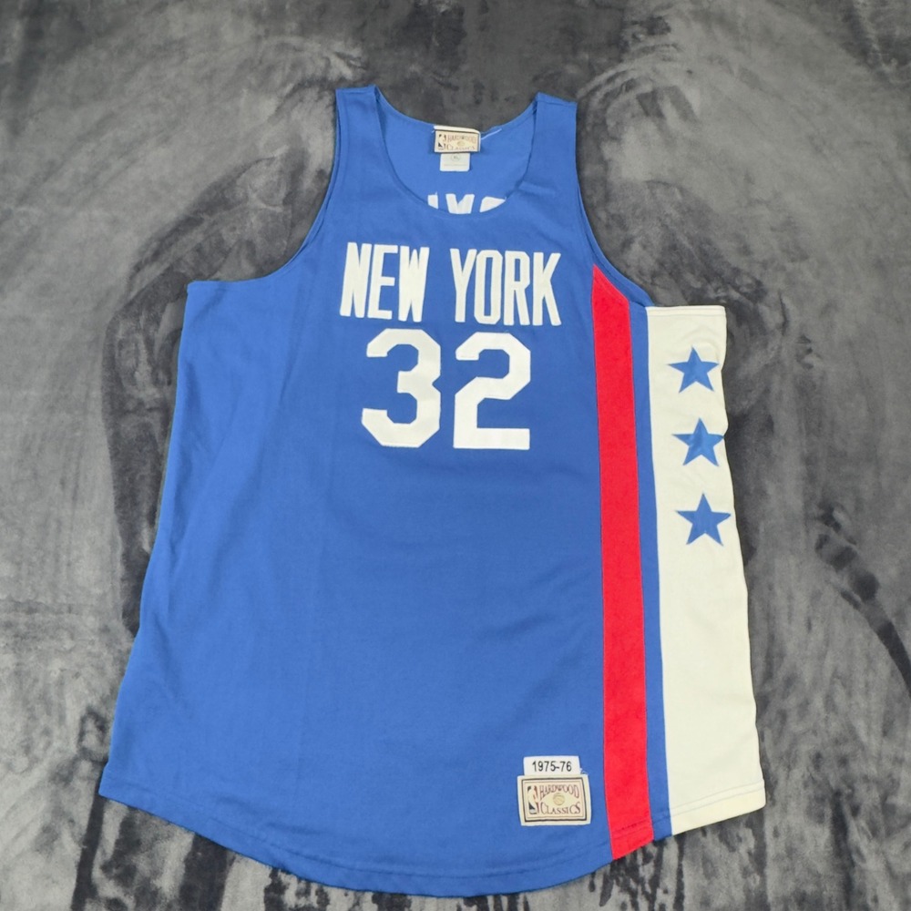 Hardwood Classics Jersey Mens XL Blue Julius Erving 32 NY Nets 1975-76